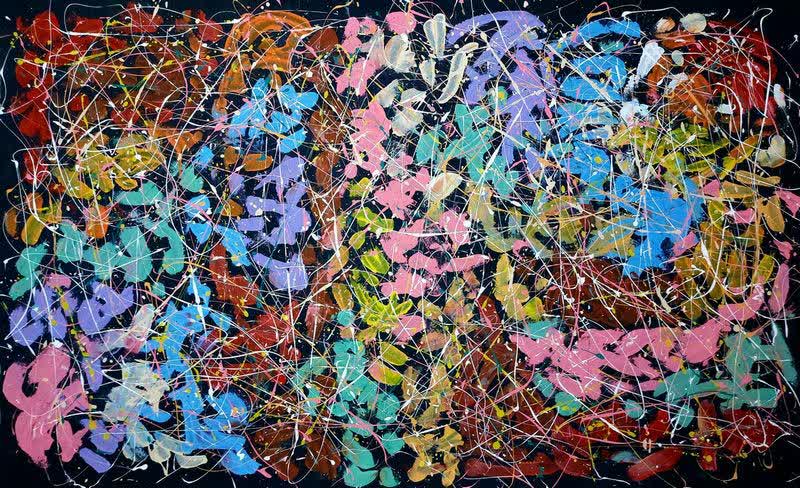 تحلیل آثار نقاشی انتزاعی فریدالله ادیب آیین